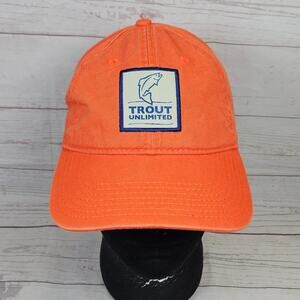 Trout Unlimited Baseball Cap Hat Men's Adjustable Orange Fishing Cap America